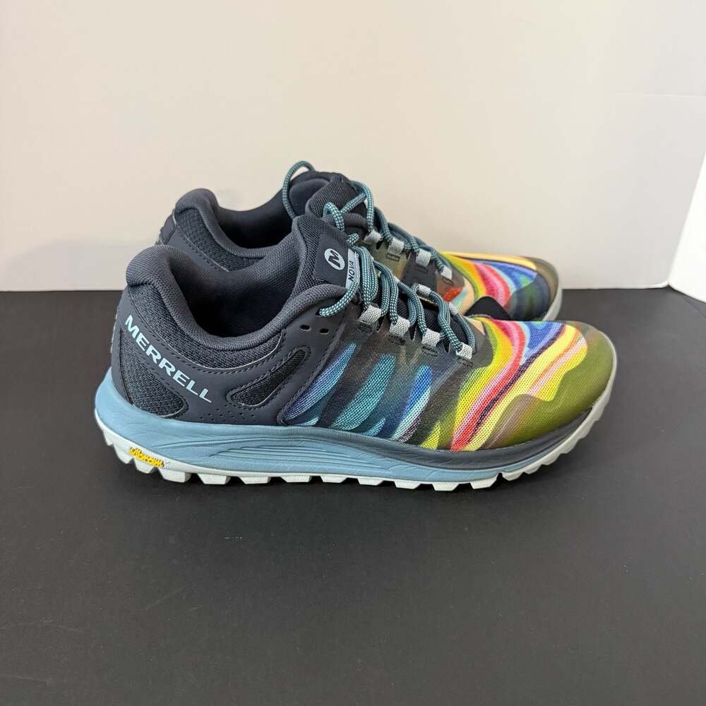 Merrell Nova Men's Rainbow Multi Trail Running Shoes Size 8 J99639 - Picture 2 of 11